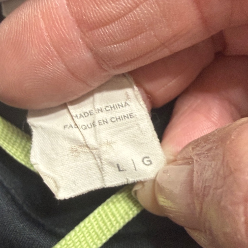 Lole Black Running tights Athletic thick warm lined Neon reflective pockets SZ L - Picture 7 of 11